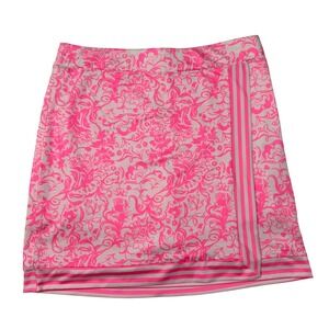 NWOT Stella Parker Collection Neon Pink Floral Golf Skirt Womens Size Small